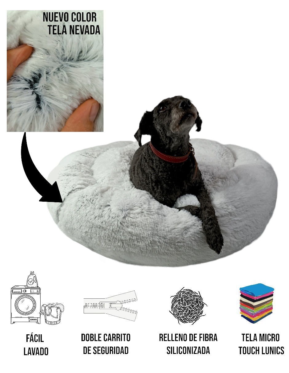 Cama Antiestrés para perro, Suave y Cómoda, ¡Nevada!