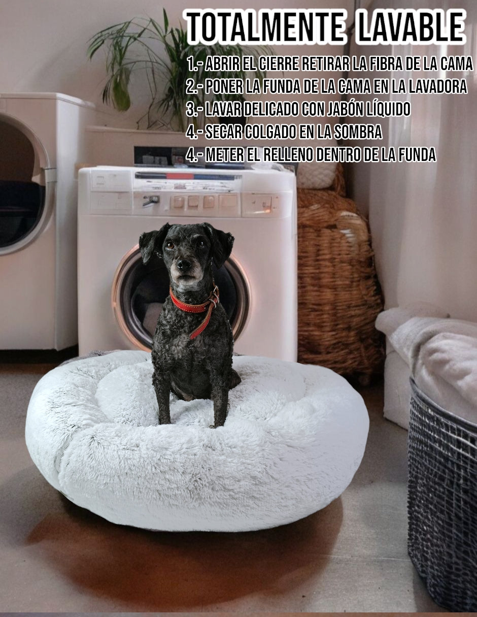 Cama Antiestrés para perro, Suave y Cómoda, ¡Nevada!