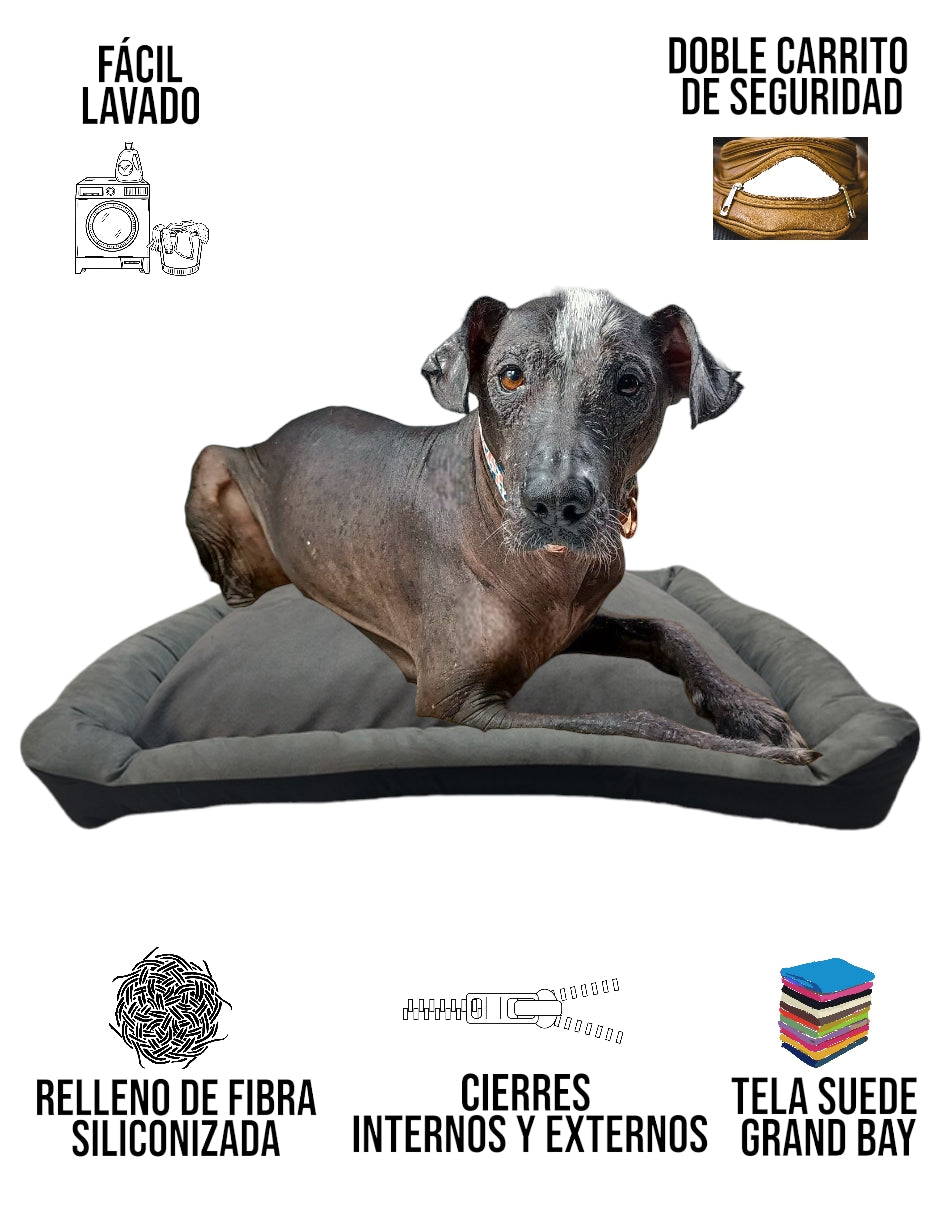 Cama Rectangular Lunics Para Perro Cómoda y Resistente