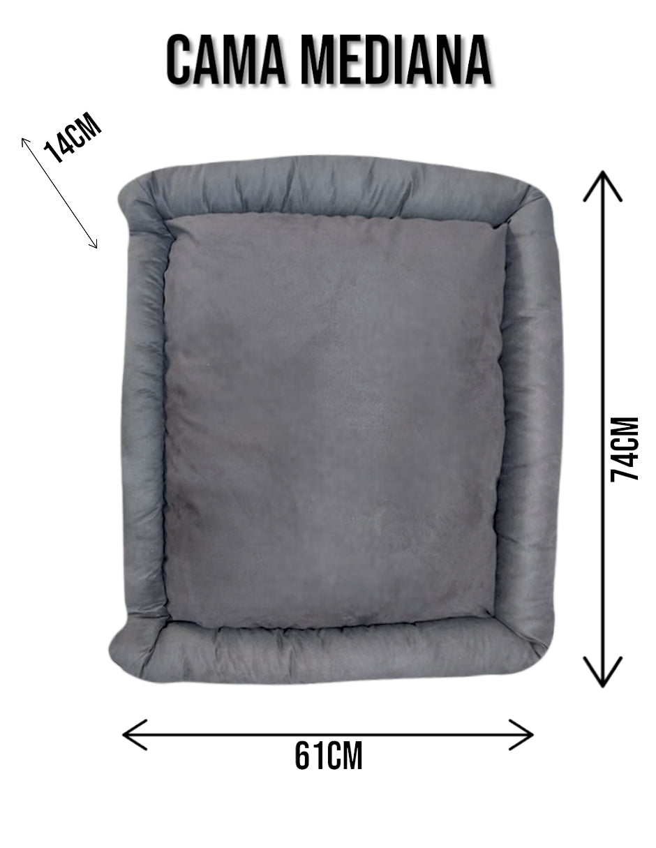 Cama Rectangular Lunics Para Perro Cómoda y Resistente