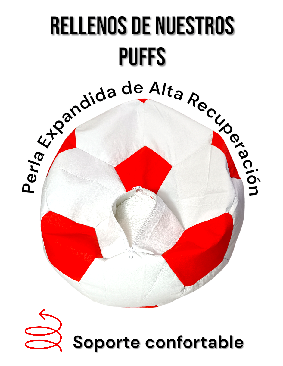 Sillón Puff, Balón de Soccer Kids, Suave y Confortable