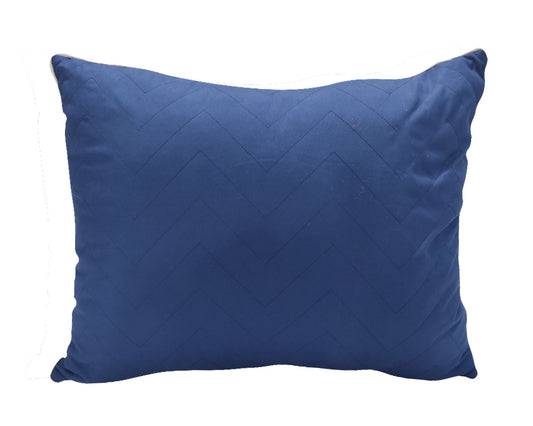 Almohada individual suave tipo zig zag azul marino