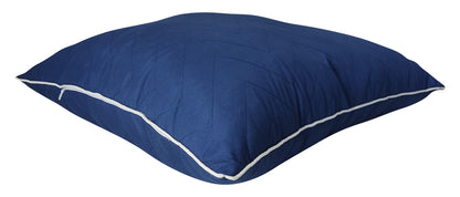 Almohada individual suave tipo zig zag azul marino