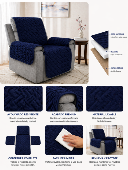 Cubre Sala, Juego De 3 Piezas, Incluye Cómoda Almohada.
