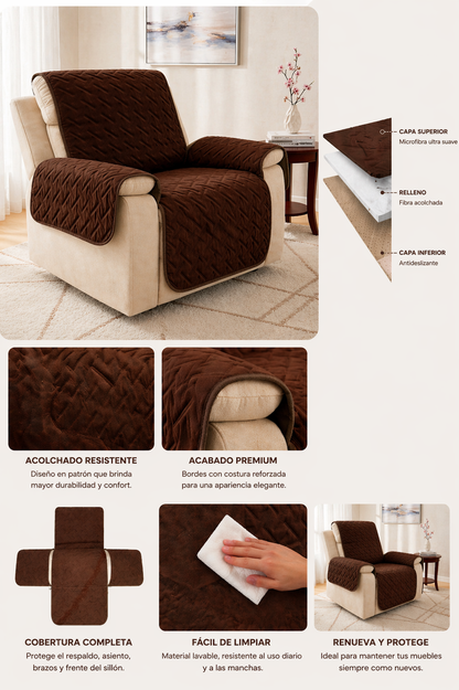 Cubre Sala, Juego De 3 Piezas, Incluye Cómoda Almohada.