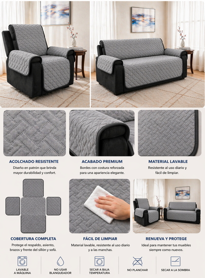 Cubre Sala, Juego De 3 Piezas, Incluye Cómoda Almohada.
