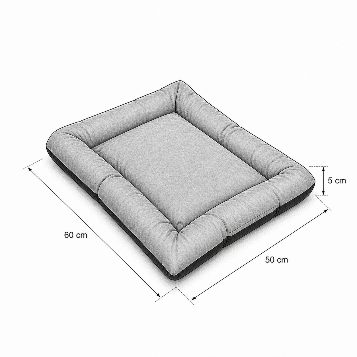 Cama colchón suave y resistente Lunics.