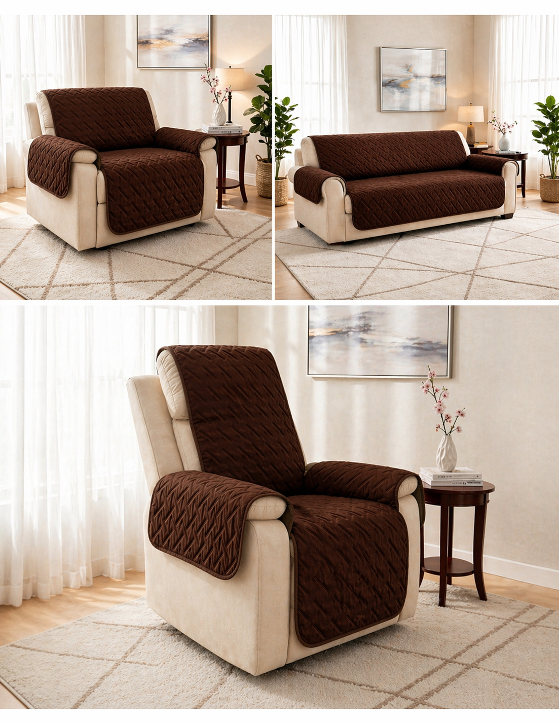 Cubre Sala, Juego De 3 Piezas, Incluye Cómoda Almohada.