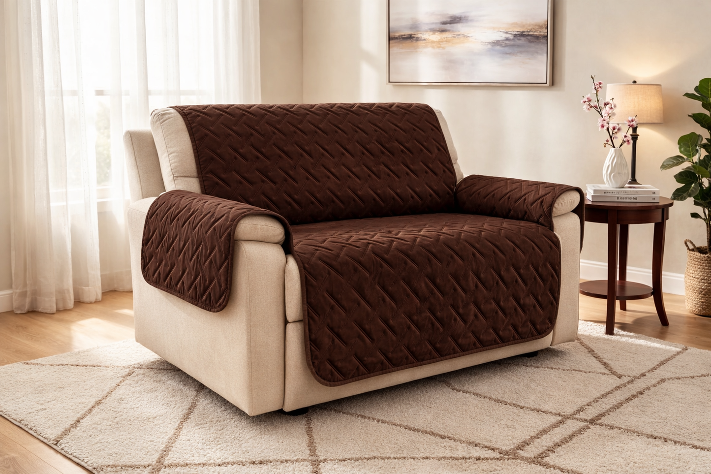 Protector Para Love Seat Doble Vista Capitonado Lunics