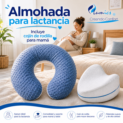 Almohada De Lactancia Lunics, Incluye Cojín De Rodilla.