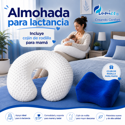 Almohada De Lactancia Lunics, Incluye Cojín De Rodilla.