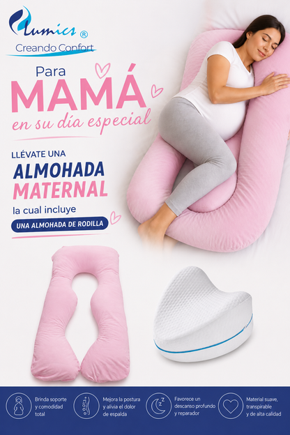 Almohada de maternidad y lactancia, incluye cojín para soporte de rodilla